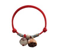 Braccialetti portatili in corda che simboleggiano amore e desideri positivi, corda regolabile con perline di cabala, decorazione regolabile, Misura unica, come descritto