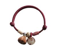 Braccialetti portatili in corda che simboleggiano amore e desideri positivi, corda regolabile con perline di cabala, decorazione regolabile, Misura unica, come descritto