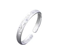 Braccialetti regolabili da donna con cerniera Gioielli Bracciale decorativo alla moda per le donne Bracciale aperto intagliato argento opaco intagliato Bracciale Amicizia Gioielli in argento per le