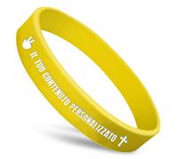 braccialetti silicone personalizzabili bracciali fluorescenti per feste braccialetto semiperdo bambini-giallo