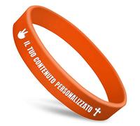 braccialetti silicone personalizzabili bracciali fluorescenti per feste braccialetto semiperdo bambini-arancia