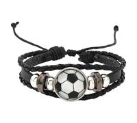 Braccialetti Sportivi In Pelle Per Uomini E Adolescenti, Calcio, Football Americano, Baseball, Basket, Gioielli Per Sport Di Squadra Per Le Scuole Superiori, Bracciale Con Ciondolo Per Adolescen