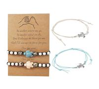 Braccialetti Tartaruga 2 Pezzi, Cavigliere Tartaruga 2 Pezzi, Braccialetti Di Regolazione Intrecciati, Cavigliere In Corda Di Canapa, Catene Di Gioielli Per Coppia E Amicizia