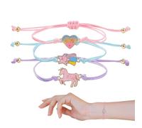 Braccialetti unicorno, braccialetti per bambini con ciondoli, braccialetti colorati per bambini e bambine
