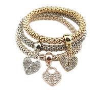 Braccialetto a Catena per Gioielli Eleganti Pendenti con ciondoli da 3 Pezzi per Donna. novità Practical And Clever