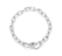Braccialetto a Cuori Gemelli ad Interblocco, Braccialetto in Argento Sterling 925 per le Donne