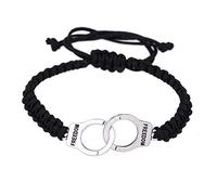 Braccialetto a Forma di Manette a Forma di Coppia di personalità da Uomo 'da Donna' Braccialetti Regolabili Fatti a Mano semplici per Gli Amanti Eleganti e Popolari Convenient Design