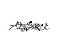 Braccialetto A Forma Di Rosa, A Base Di Erbe, A Lunga Durata, Impermeabile, Resistente, Tatuaggio Temporaneo Per Uomo E Donna.