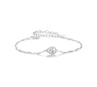 Braccialetto a Goccia Scintillante, Braccialetto in Argento Sterling 925 per le Donne