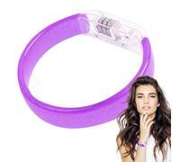 Braccialetto a LED con luci a LED, braccialetto luminescente, fascia multicolore, vibrante per eventi, feste, concerti, Refer to description, polipropilene, Unisex