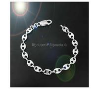 Braccialetto a Maglie Chicco di Caffè 18CM Argento Str 925/000 Gioielli Donna /