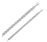 Braccialetto a Maglie Fantasia Tripla File 20 CM Argento 925/1000 - Lvl