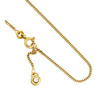 Braccialetto Alla Caviglia Con Zirconia, 333 Oro Giallo, Semplice, 23-25cm
