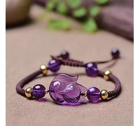 Braccialetto ametista feng shui ricchezza braccialetto dio brazilliano bracciatore di cristallo ametista agiustabile chakra spirituale gemme naturali meditazione meditazione amore talismano per denaro