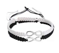 Braccialetto 'amicizia con simbolo 'infinito, braccialetti 'amicizia all'infinito, braccialetto degli amanti regolabili Forever Friend - numero 8 distanza di forma coppia treccia a mano il