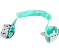 Braccialetto Anti Smarrimento Bambini 2,5 m con Chiave, Guinzaglio di Sicurezza da Polso con Rotazione 360°, Cavo Estensibile con Acciaio 304, per Viaggi, Shopping, Parco e Luoghi Affollati (Verde)