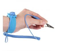 Techly NP 361032 Braccialetto ESD Antistatico con Cavo di Messa a Terra Azzurro