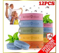Braccialetto Antizanzare 12 PEZZI Repellenti per Zanzare Braccialetti da Bambini
