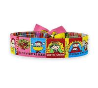 Braccialetto Ave Maria Religioso | Bracciale in Tessuto Intrecciato e Regolabile per Uomo, Donna e Bambini | Idea Regalo Originale per Comunione, Battesimo o Cresima | Design Colorato con Preghiera