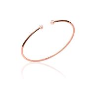 Braccialetto Bangle Aperto Zirconio Placcato Oro Rosa 18 Carati, 750/1000