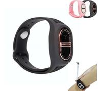 Braccialetto Buzz Defense ad ultrasuoni, ricaricabile tramite USB, per viaggi all'aperto, durata della batteria di 6 giorni, impermeabile, per uomo e donna, colore nero