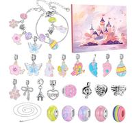 Braccialetto Calendario 'Avvento Natalizio - Kit Per Creare Gioielli Da 24 Giorni - Calendario Countdown Creazione Gioielli - Per Ragazze Riunioni Familiari Regalo Di Festa Attività Scolastiche