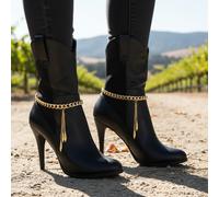 Braccialetto Cavigliera In Oro Per Donne Con Nappe Lunghe Per Scarpe Western SET