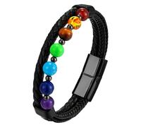 Braccialetto Chakra Con Cristalli Naturali Per Uomo E Donna, Con Perline Di Pietre Preziose Naturali E Chiusura Magnetica, Gioiello Di Guarigione Reiki, Equilibrio Spirituale, Accessorio Per Yoga, N