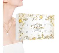 Braccialetto, collana, orecchini e anello con calendario conto alla | Calendario con conto alla rovescia di Natale di 24 giorni, per donne, figlie, amiche, vacanze invernali