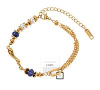 Braccialetto commemorativo con cuore per la perdita del padre, braccialetti di memoria per la perdita della persona cara, braccialetti regolabili con perle per donne gioielli con biglietti di