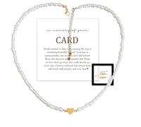 Braccialetto commemorativo con cuore per la perdita del padre, braccialetti di memoria per la perdita della persona cara, braccialetti regolabili con perle per donne gioielli con biglietti di