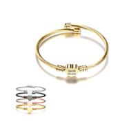 Braccialetto commemorativo personalizzato con nome e data, braccialetto aperto con nome personalizzato per donne, braccialetti di memoria personalizzati per la persona amata perduta, gioielli