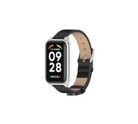 Braccialetto compatibile con Xiaomi Smart Band 8 e 9 Active, cinturino di ricambio per orologio, nero e argento.