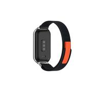Braccialetto compatibile con Xiaomi Smart Band 8 e 9 Active, cinturino di ricambio per orologio, nero e argento.