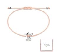 Braccialetto con angelo custode per l'inizio della scuola, in argento con corda intrecciata regolabile, idea regalo per l'inizio della scuola, regalo per ragazze e ragazzi