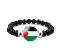 Braccialetto con bandiera della Palestina, braccialetti con bandiera palestinese di Gaza, supporto con braccialetto della Palestina, braccialetto con bandiera palestinese in omaggio, braccialetto con
