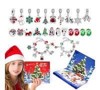 Braccialetto con calendario 'Avvento, calendario 'Avvento, 24 giorni, per la creazione di gioielli per compagni di classe e amiche