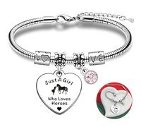 Braccialetto con cavallo per ragazze, donne, uomini, braccialetti con cavalli, gioielli per ragazze, donne, bambini, donne che amano i cavalli, animali, braccialetto dell'amicizia per ragazze