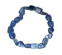 Braccialetto con chip di cianite blu, realizzato a mano, con cristalli grezzi naturali per chakra della gola, gioiello per meditazione, auto-espressione energetica, adatto per polsi piccoli da 15,2 a