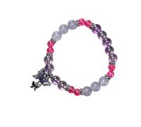 Braccialetto con ciondolo a forma di farfalla con perline e cristalli unici per bambini, Misura unica, come descritto