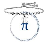 Braccialetto con ciondolo a forma di lettera greca con simbolo dell'infinito e simbolo dell'infinito (braccialetto PI)