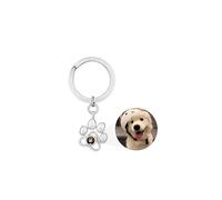 Braccialetto con ciondolo commemorativo a forma di zampa di cane, per proprietari di cani e gatti, con stampa fotografica personalizzata (stile F)