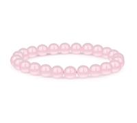 Braccialetto con cristalli di quarzo rosa per innamorarsi, 8 mm, elastico, con perline di quarzo rosa, per donne e uomini