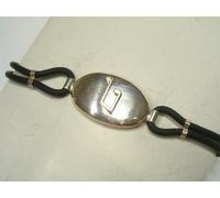 Braccialetto con Croma in Argento 925 e caucciù -bracciale -nota musicale - note