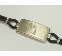 Braccialetto con Croma in Argento 925 e caucciù -bracciale -nota musicale - note