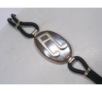 Braccialetto con Croma in Argento 925 e caucciù -bracciale -nota musicale - note