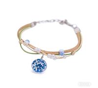 Braccialetto con fiori secchi in vetro, semplice personalità Chao Ren Cherry Student Jewelry Design accattivante