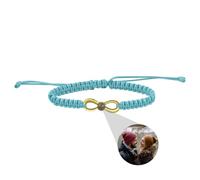 Braccialetto con foto personalizzabile, braccialetto con proiezione personalizzata, anello infinito con coppia di gioielli, regali per San Valentino (D)