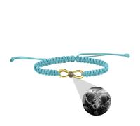 Braccialetto con foto personalizzabile, braccialetto di proiezione personalizzato, anello infinito con gioielli souvenir di coppia, regali per San Valentino (C)