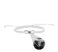 Braccialetto con foto personalizzabile, braccialetto di proiezione personalizzato, anello infinito con gioielli souvenir di coppia, regali per San Valentino (F)